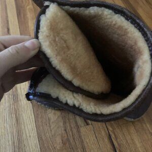 LL Bean Shearling lined boots tall brown